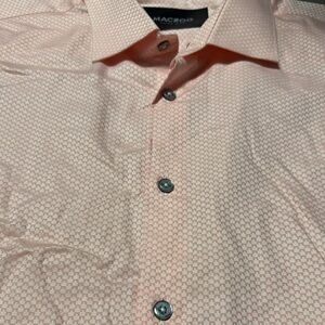 Casual Pink Button Down Shirt with Spread Collar